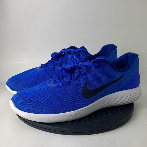 Nike Lunarglide 8 Blue Athletic Running Shoes AA8676-400 Men’s Size 14 - Picture 1 of 11